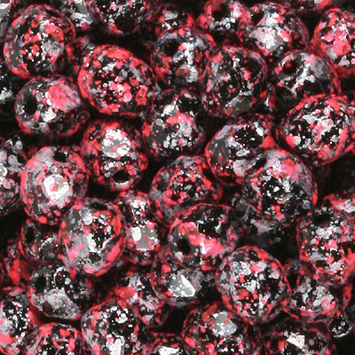GBFP08-498 - Czech fire-polished beads - opaque tweedy pink